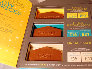 EE phone network chocolate gift